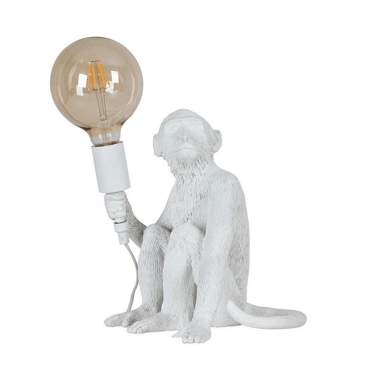 Modern Monkey Table Lamp Resin Desk Accent Light for Living Room & Bedside (110V)